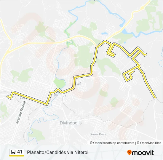41 Bus Line Map