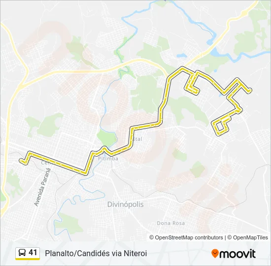 41 Bus Line Map