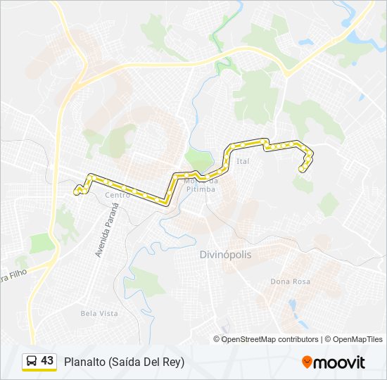 43 bus Line Map