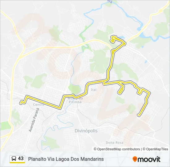 43 Bus Line Map