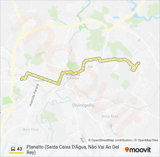 43 Bus Line Map