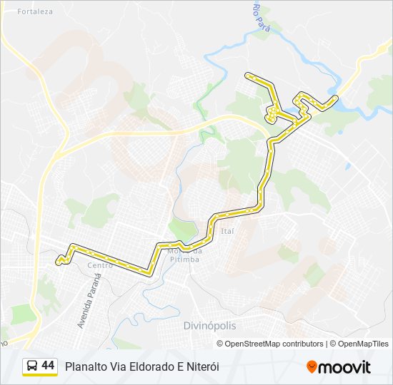 44 bus Line Map