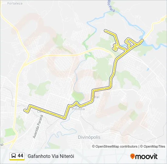 44 Bus Line Map