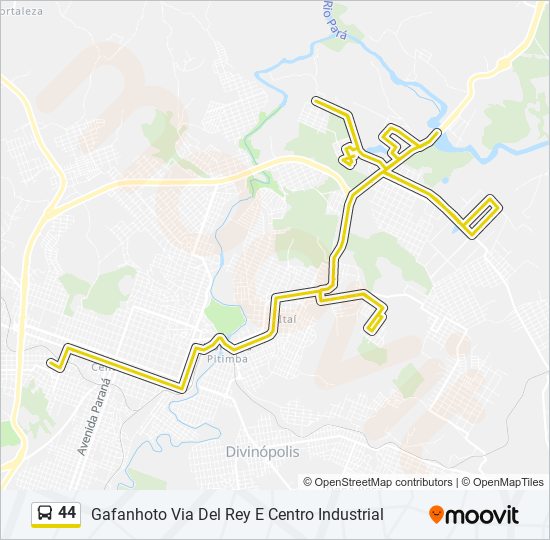 44 bus Line Map