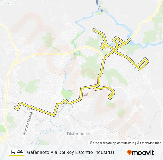 44 Bus Line Map