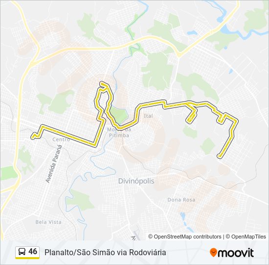 Mapa de 46 de autobús