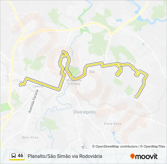 46 Bus Line Map