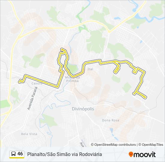 Mapa de 46 de autobús