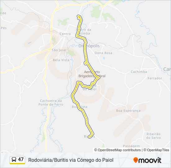 47 bus Line Map