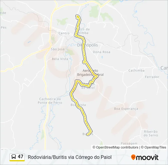 47 Bus Line Map