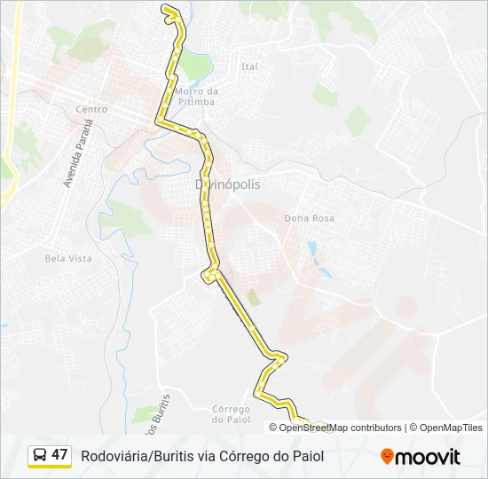47 Bus Line Map
