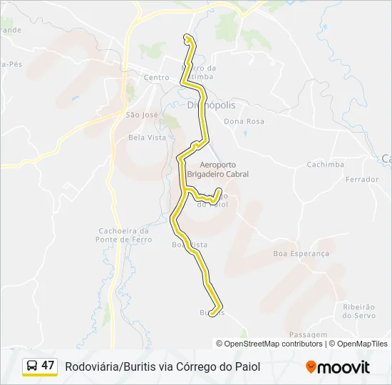 47 Bus Line Map