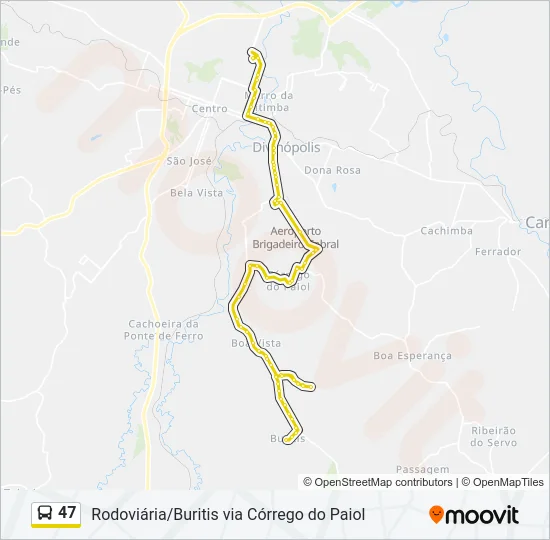 47 Bus Line Map