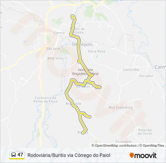 47 Bus Line Map