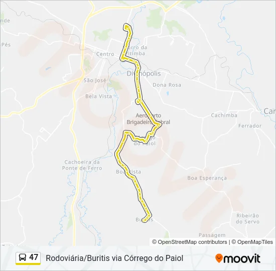 47 Bus Line Map