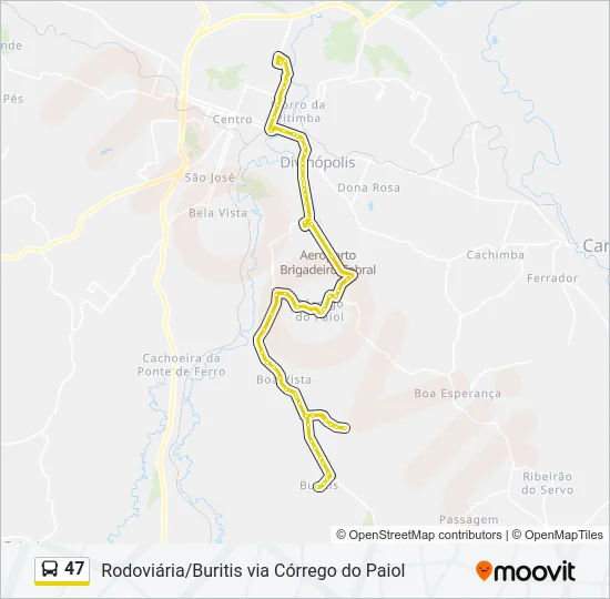 47 Bus Line Map