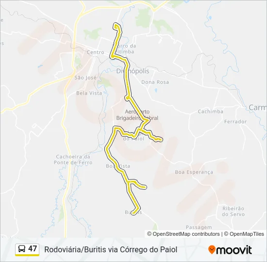 47 Bus Line Map