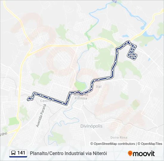 141 Bus Line Map