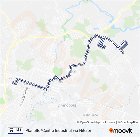 141 bus Line Map