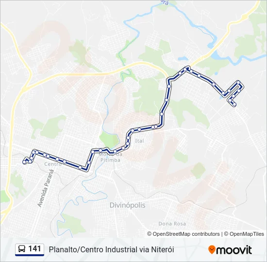 141 Bus Line Map