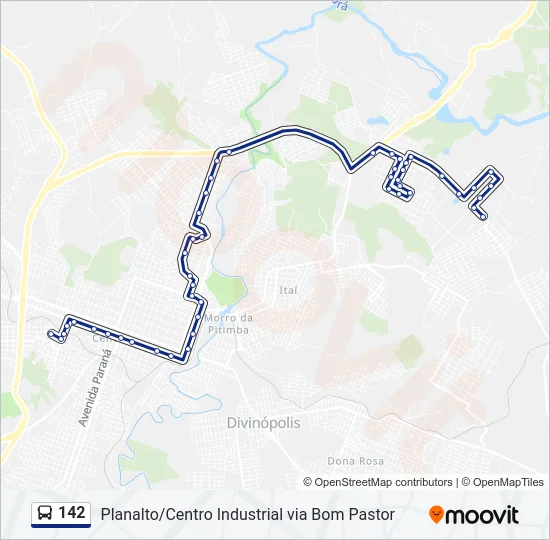 142 Bus Line Map