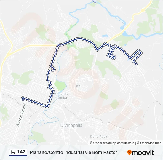 142 Bus Line Map