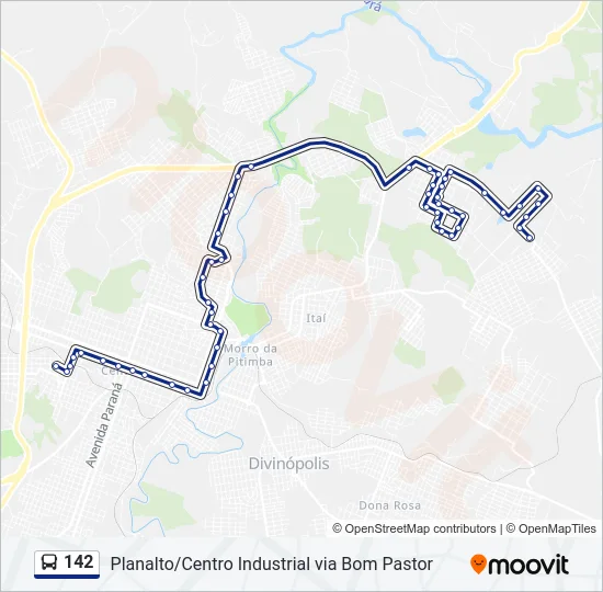 142 Bus Line Map
