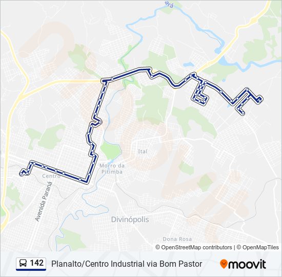 142 bus Line Map