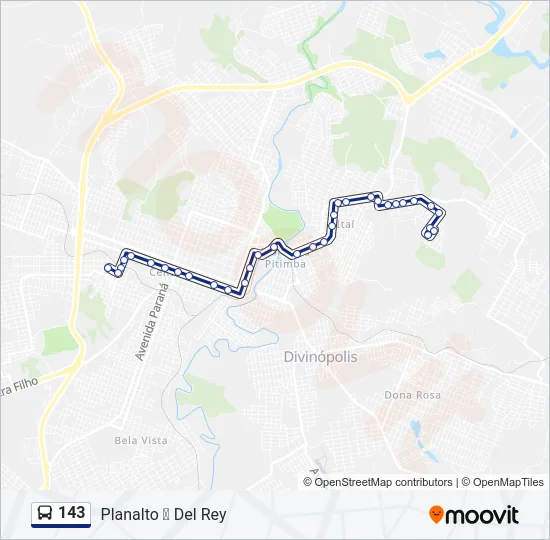 143 Bus Line Map
