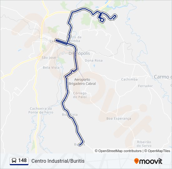 148 bus Line Map