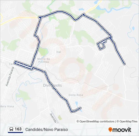 163 Bus Line Map
