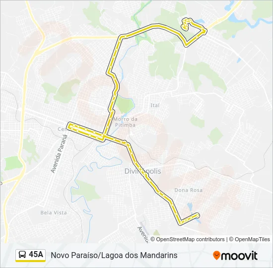 45A Bus Line Map