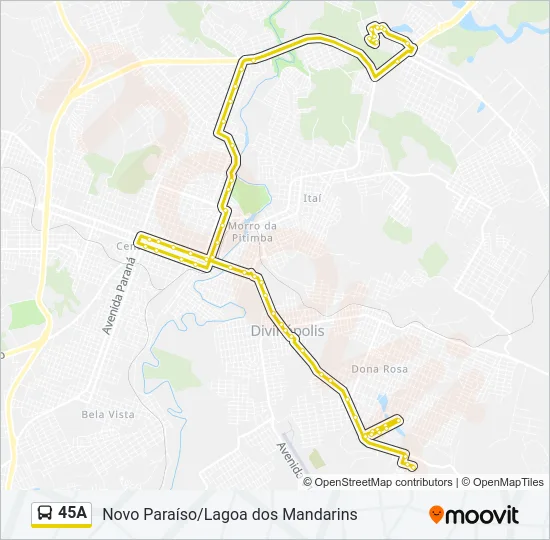 45A Bus Line Map