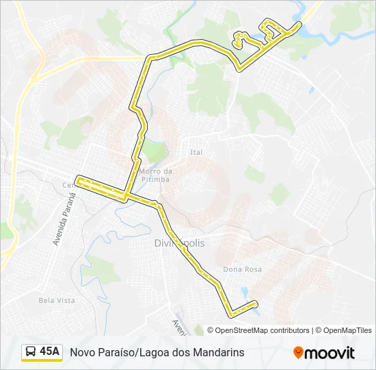 45A Bus Line Map