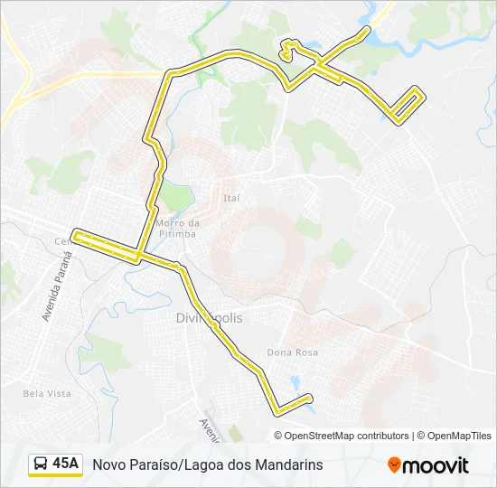 45A Bus Line Map