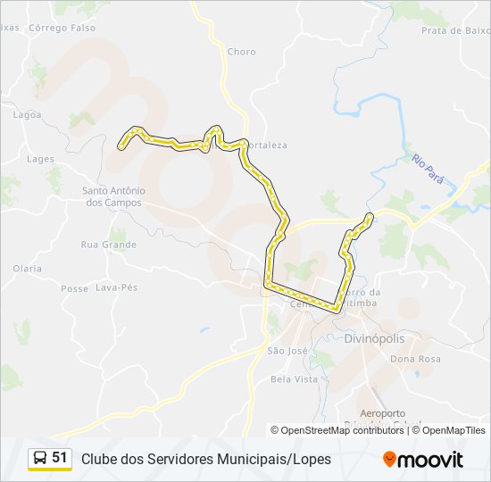 Mapa de 51 de autobús