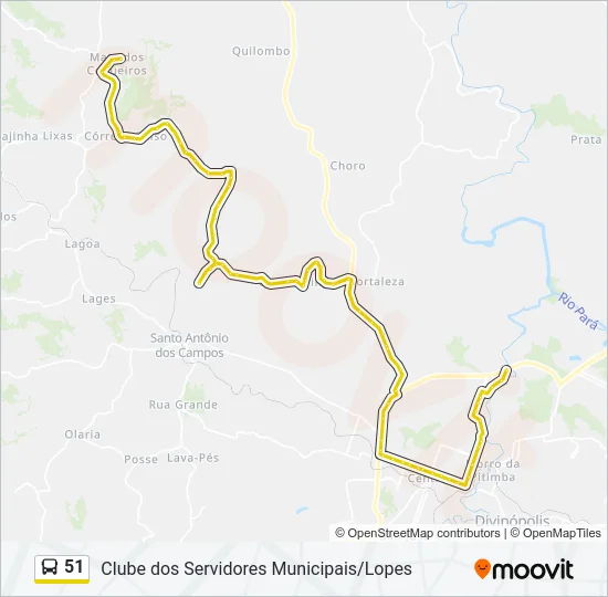 51 Bus Line Map