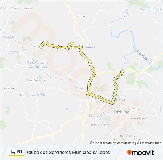 51 bus Line Map