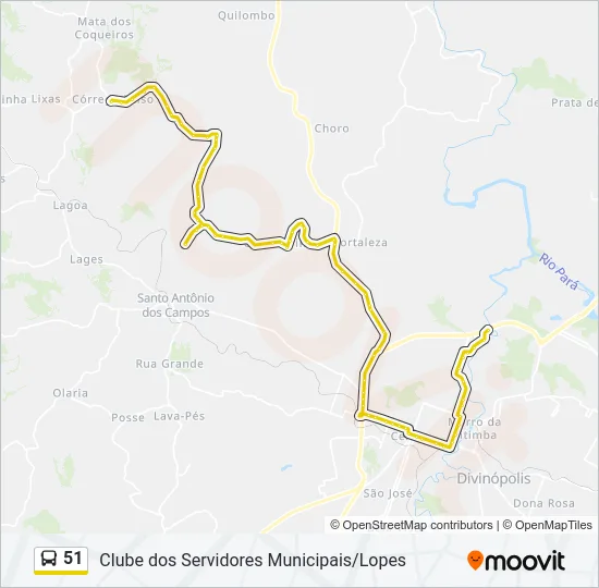 51 Bus Line Map