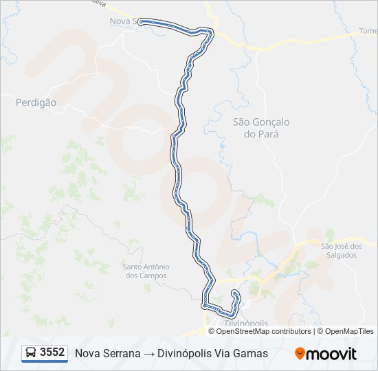 3552 bus Line Map