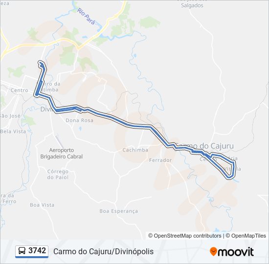 Mapa de 3742 de autobús