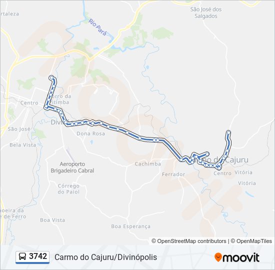 Mapa de 3742 de autobús