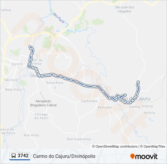 Mapa de 3742 de autobús