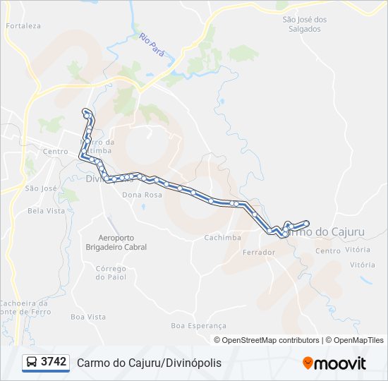 Mapa de 3742 de autobús