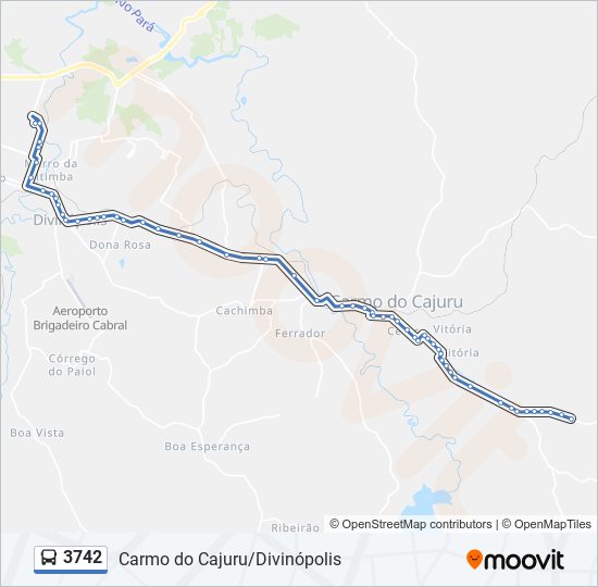 Mapa de 3742 de autobús