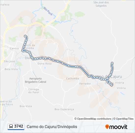 Mapa de 3742 de autobús