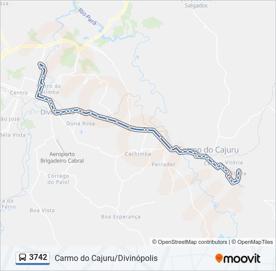 Mapa de 3742 de autobús