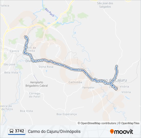 Mapa de 3742 de autobús