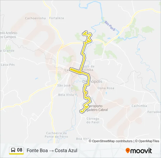 08 Bus Line Map