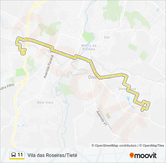 11 Bus Line Map